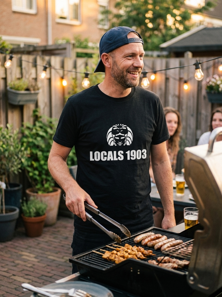 Supporter draagt het LOCALS1903 T-shirt