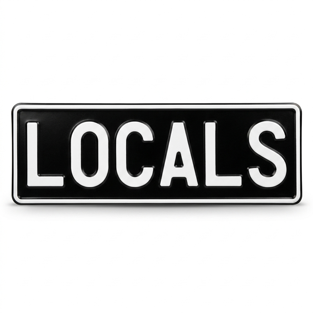 Kentekenplaat LOCALS LOCALS1903, productfoto op witte achtergrond