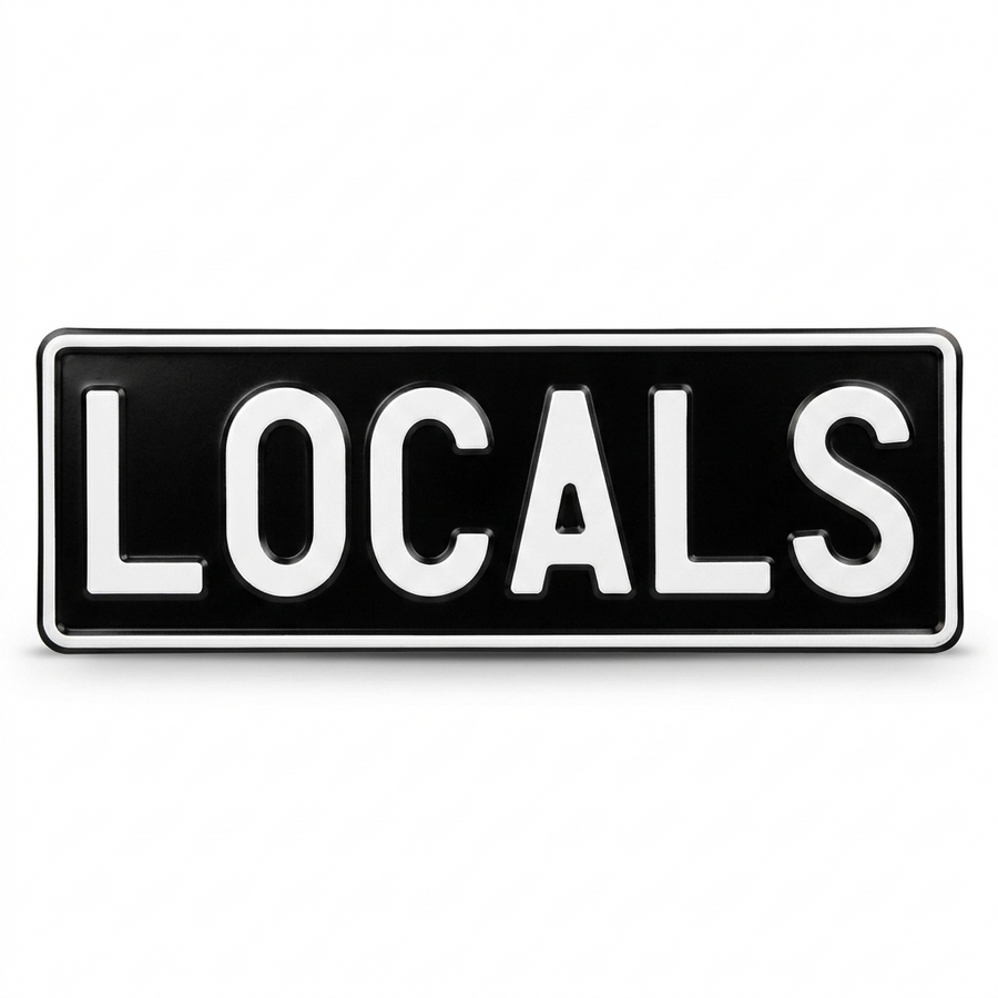 Kentekenplaat LOCALS LOCALS1903, productfoto op witte achtergrond