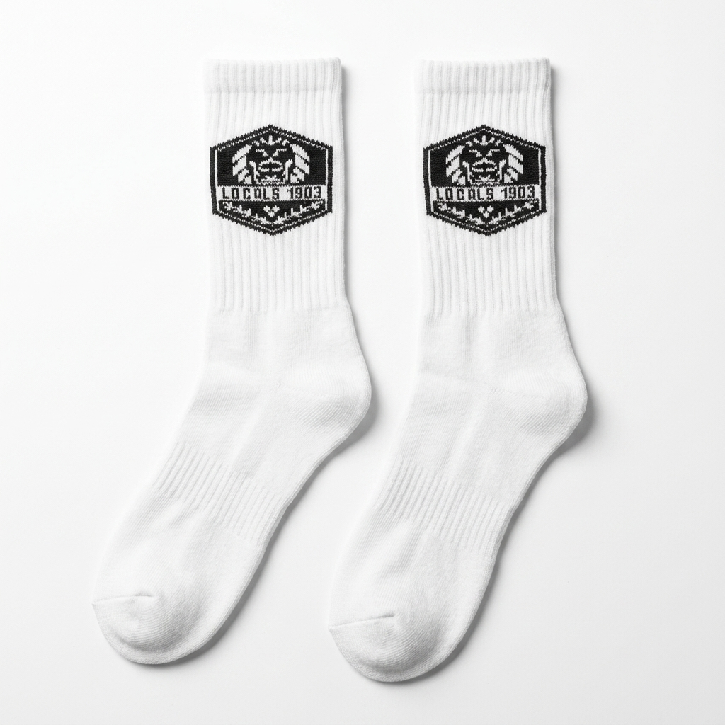 Sokken LOCALS1903, productfoto op witte achtergrond